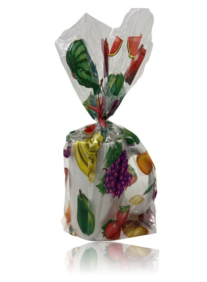 AoneFun Fruit Cellophane Bags - Twotti Fruity Birthday Decorations Twotti Frutti Goodie Bags Baby Shower Favor Baby Shower Decorations Dancing Fruit Berry First 25 Pcs with Twist Ties Approx 11"x5" - Image 2